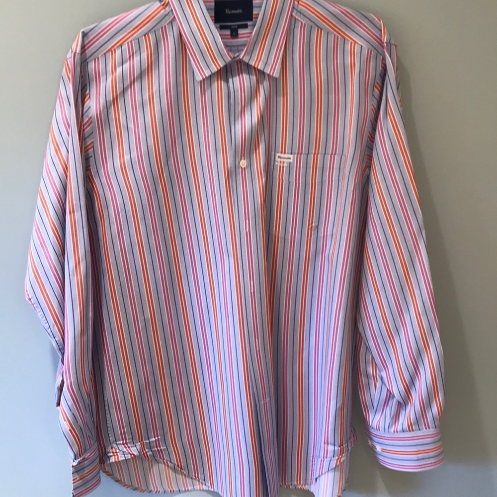 Faconnable French Riviera striped long slv shirt